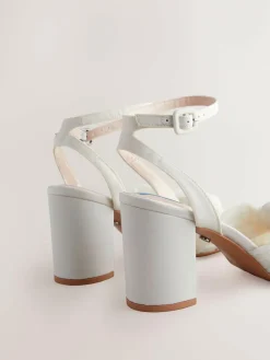 Next Ivory Forever Comfort® Wedding Bow Block Bridal Heel Shoes^Women Heels|Occasionwear