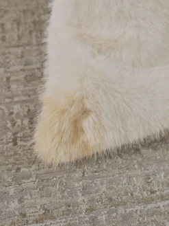 Discount Next Loulou Faux Fur Throw Ivory