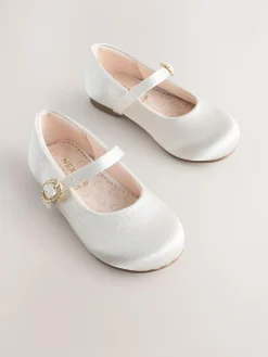 New Next Ivory Standard Fit (F) Flower Girl Occasion Mary Jane Shoes