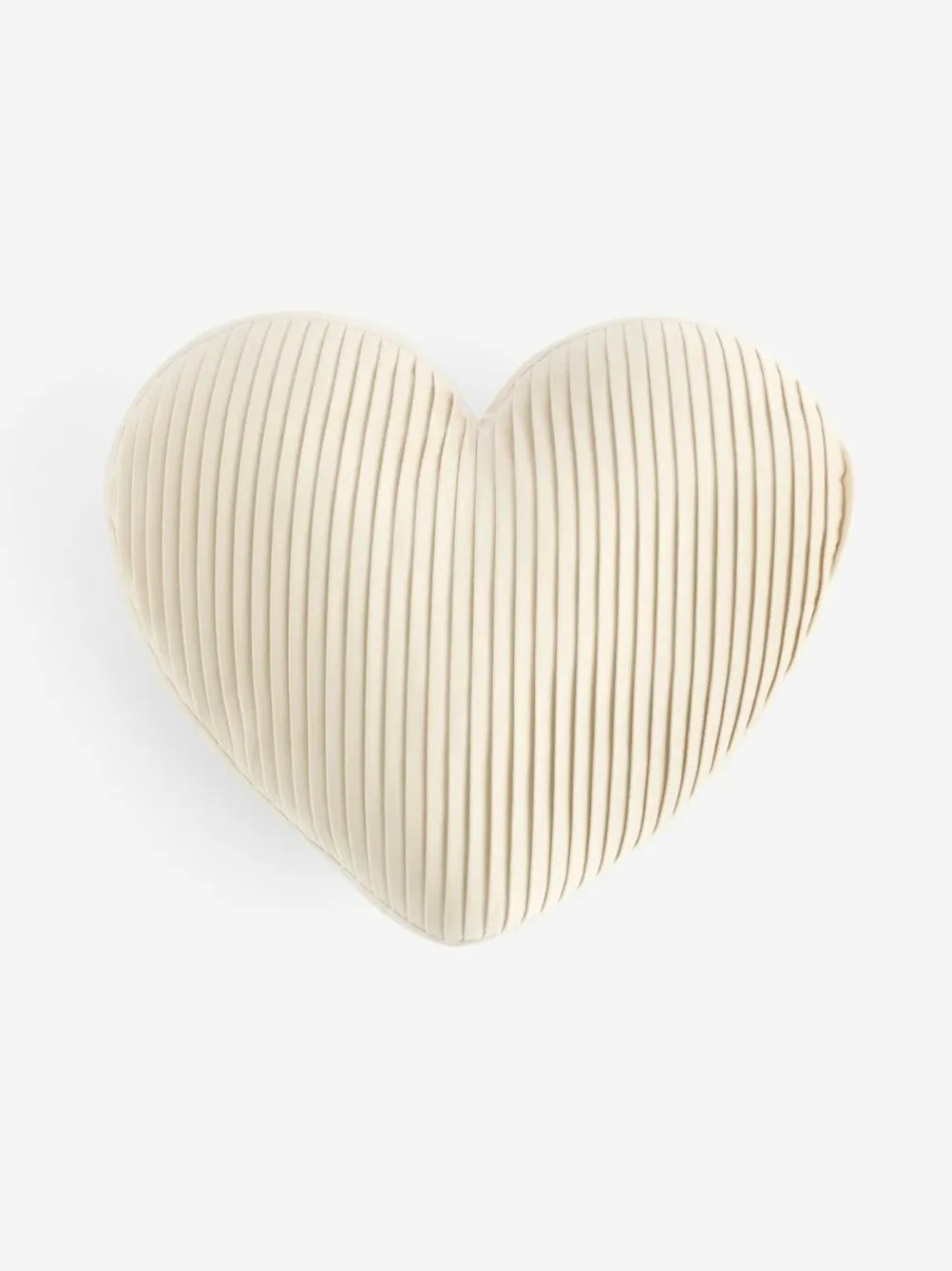 Next Ivory Valentines 3D Pleated Velvet Heart Cushion^ Cushions & Throws