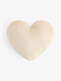 Next Ivory Valentines 3D Pleated Velvet Heart Cushion^ Cushions & Throws