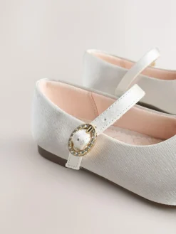 Next Ivory Wide Fit (G) Flower Girl Occasion Mary Jane Shoes^ Shoes