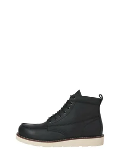 Hot JACK & JONES Black Leather Boots
