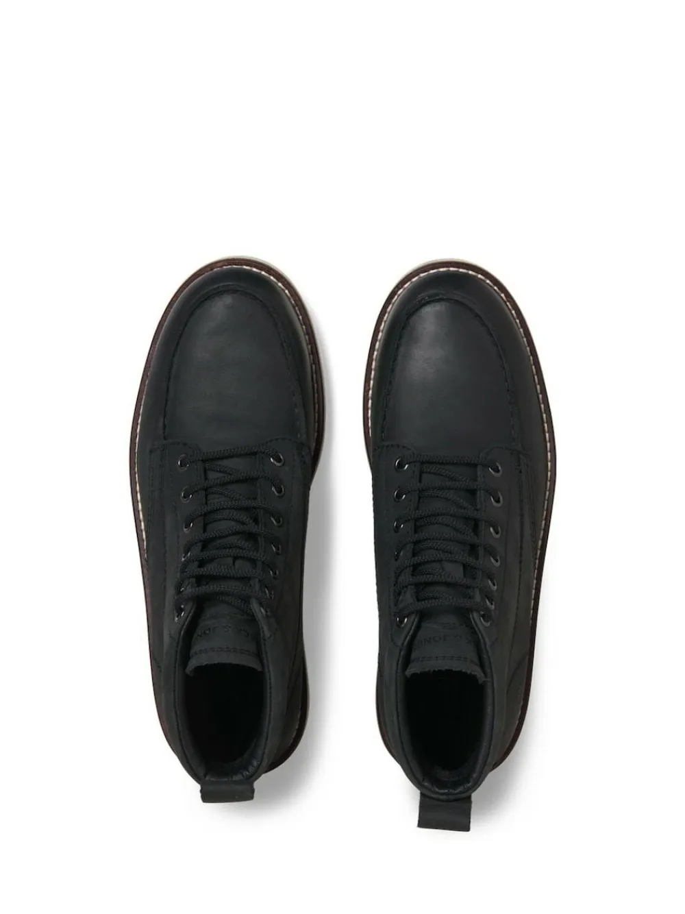 Hot JACK & JONES Black Leather Boots