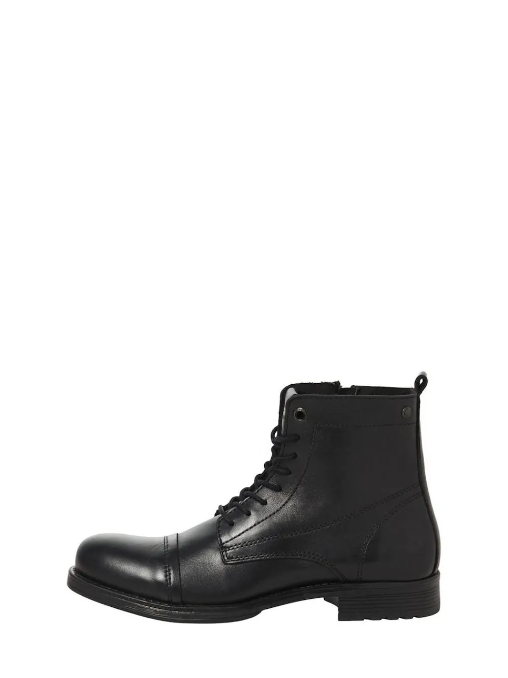 Sale JACK & JONES Leather Boots Black