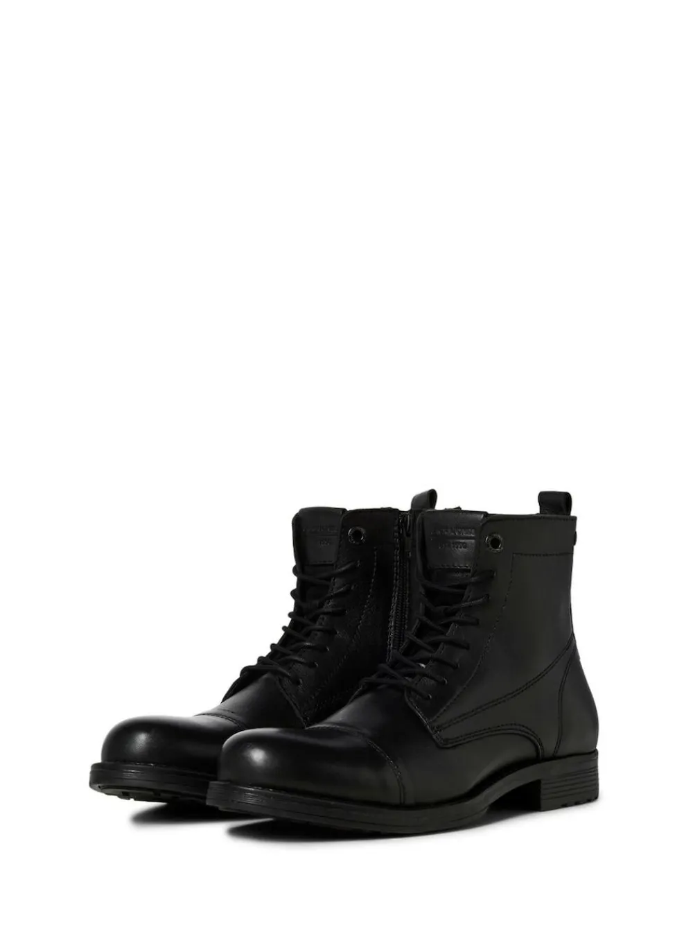 Sale JACK & JONES Leather Boots Black