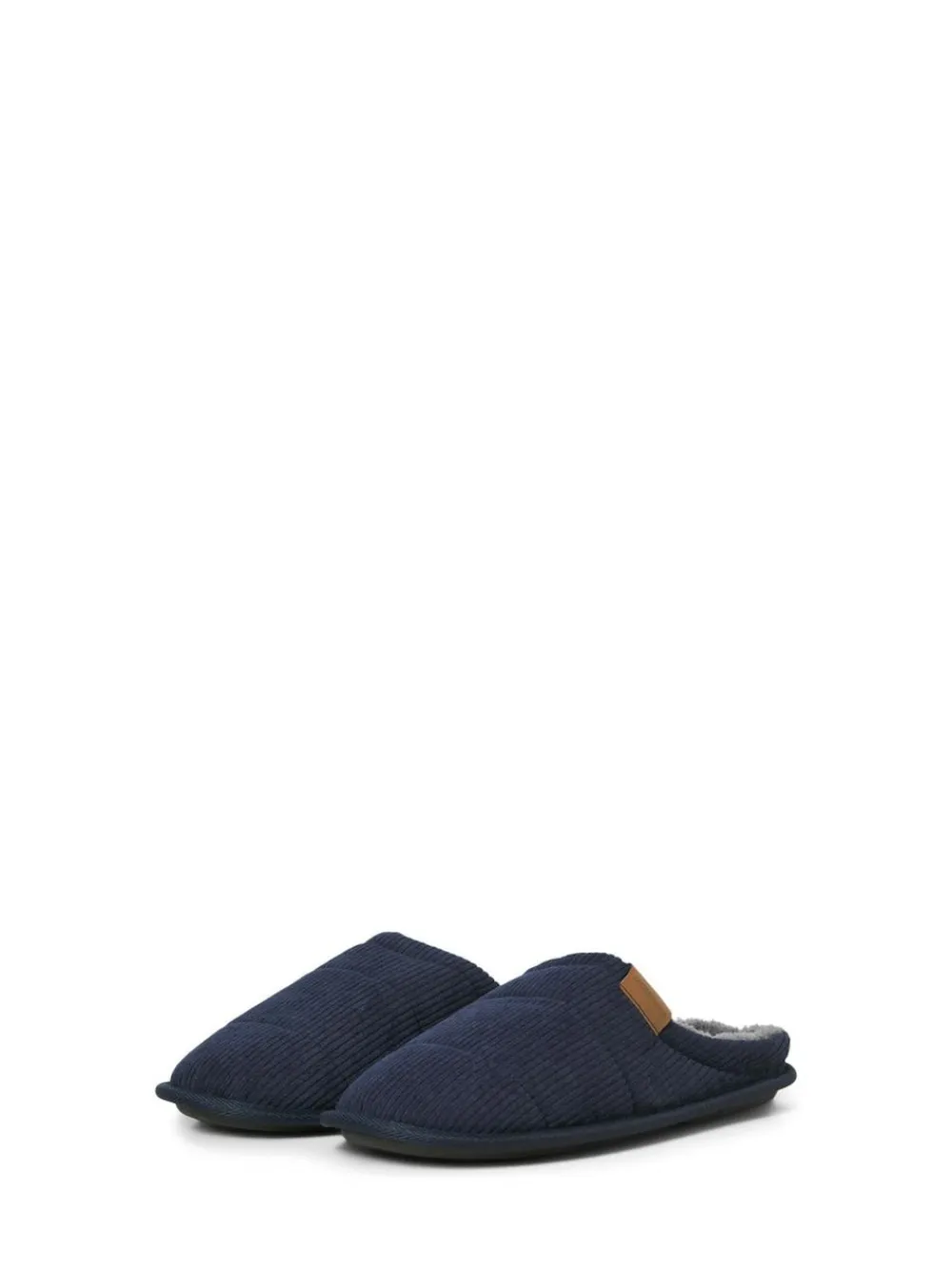 JACK & JONES Corduroy Mule Slippers Blue
