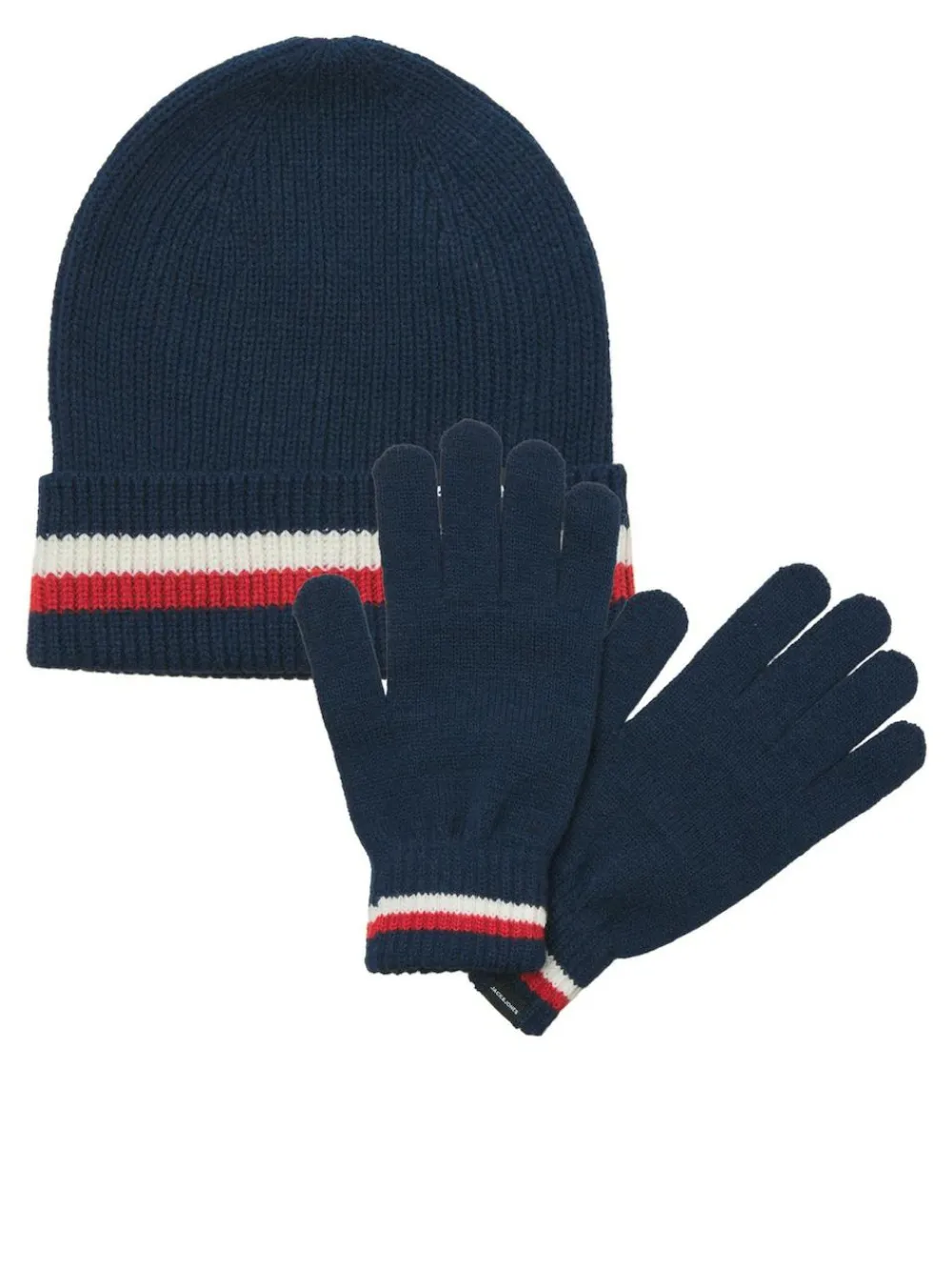 Discount JACK & JONES Blue Hat & Gloves Set