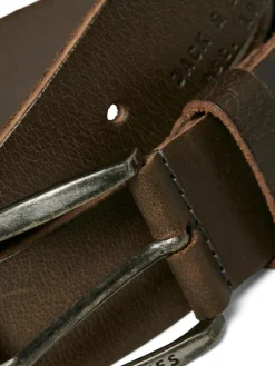 New JACK & JONES Leather Belt Brown