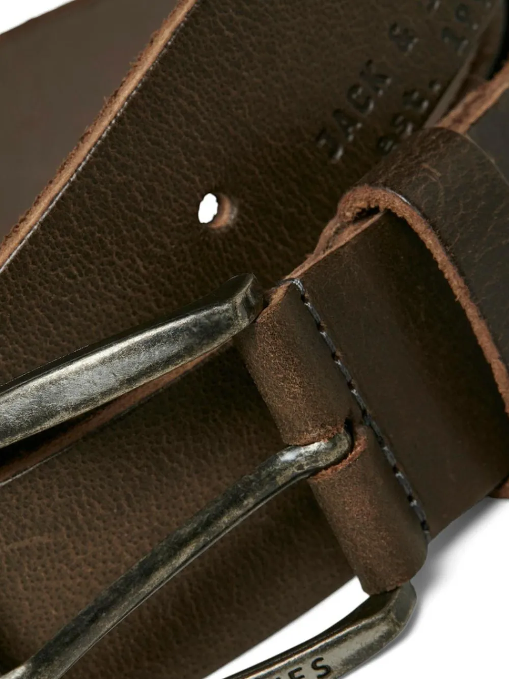 New JACK & JONES Leather Belt Brown