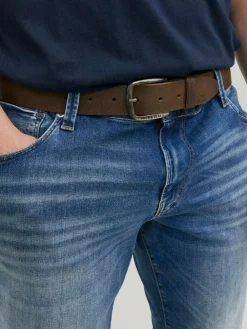 New JACK & JONES Leather Belt Brown