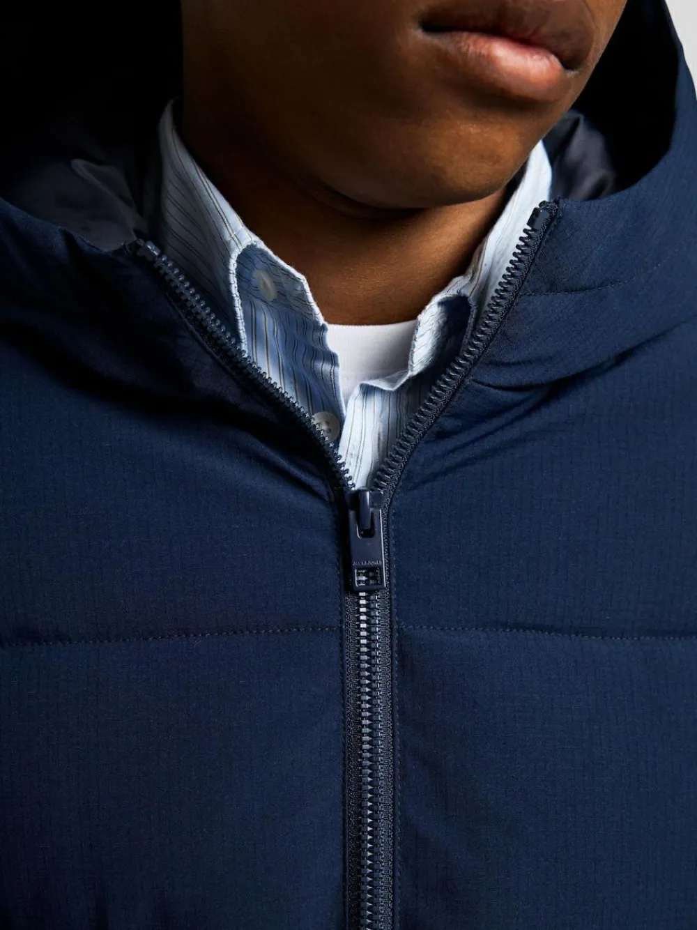 Sale JACK & JONES JUNIOR Blue Hooded Puffer Jacket
