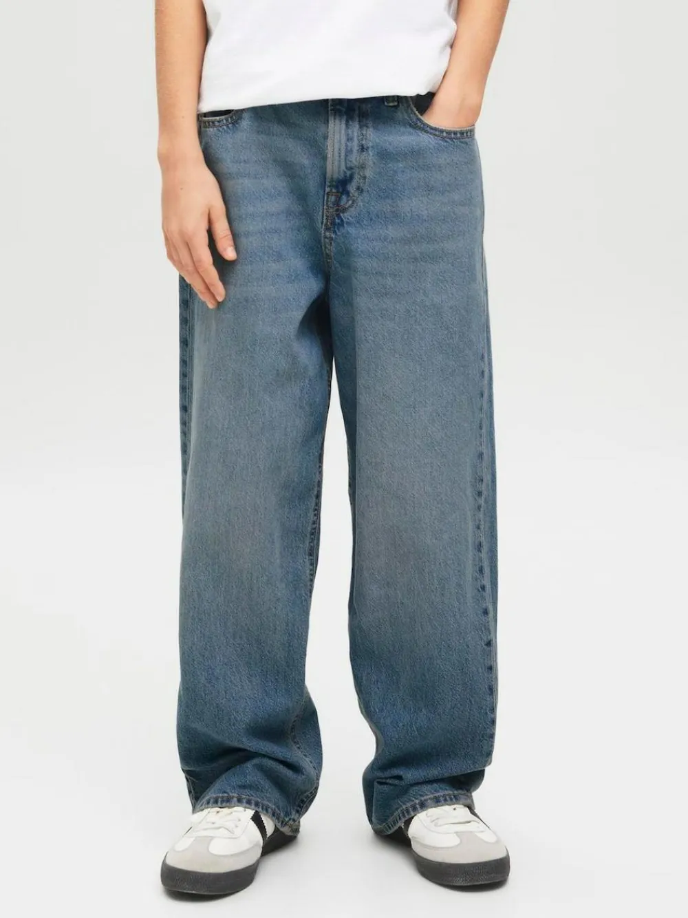 New JACK & JONES JUNIOR Blue Ron Extra Baggy Fit Jeans