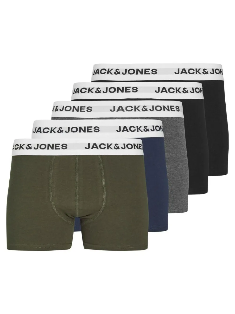 JACK & JONES JUNIOR Logo Black Boxers 5 Pack^BOY Underwear