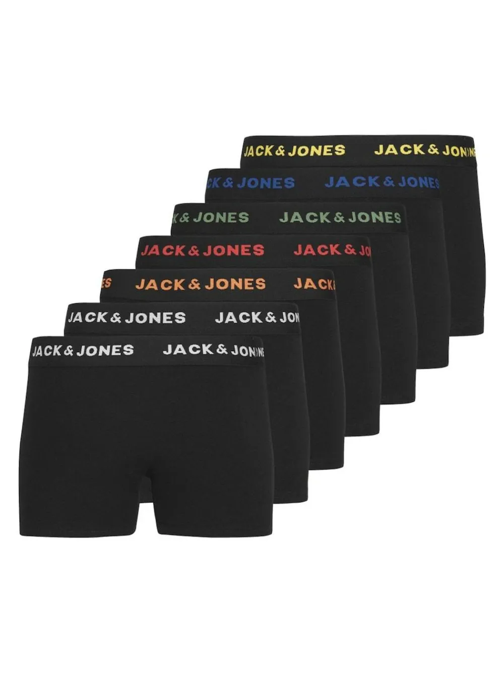 Hot JACK & JONES JUNIOR Logo Black Boxers 7 Pack
