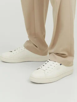JACK & JONES White Leather Smart Trainers^ Sneakers