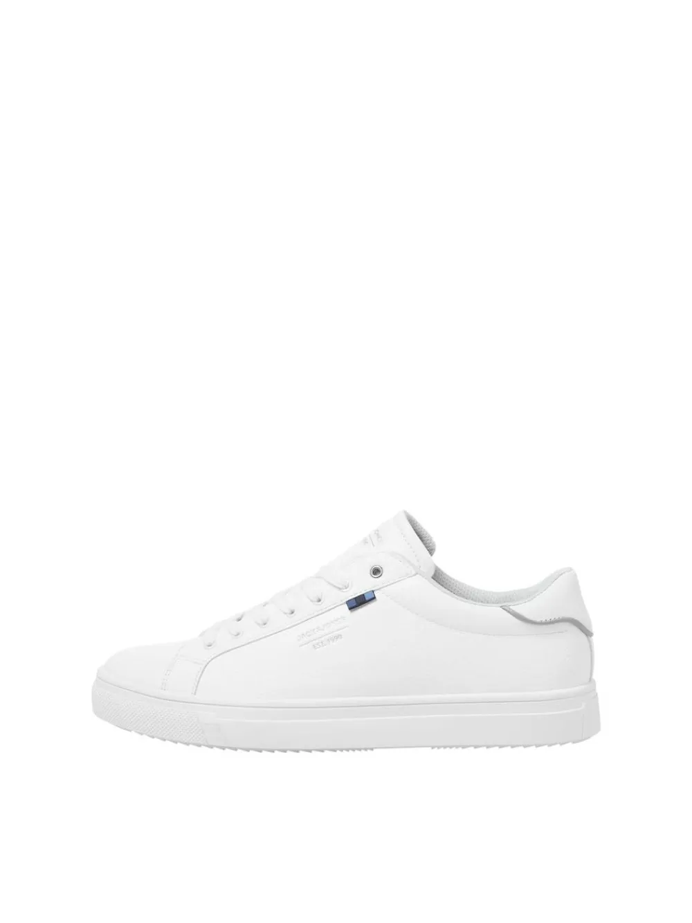 JACK & JONES White Leather Smart Trainers^ Sneakers