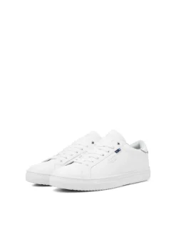 JACK & JONES White Leather Smart Trainers^ Sneakers