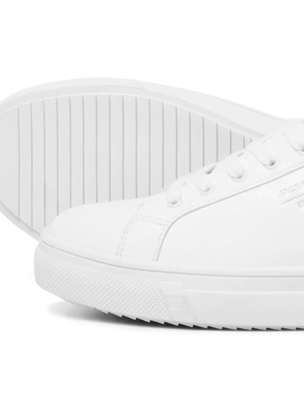 JACK & JONES White Leather Smart Trainers^ Sneakers