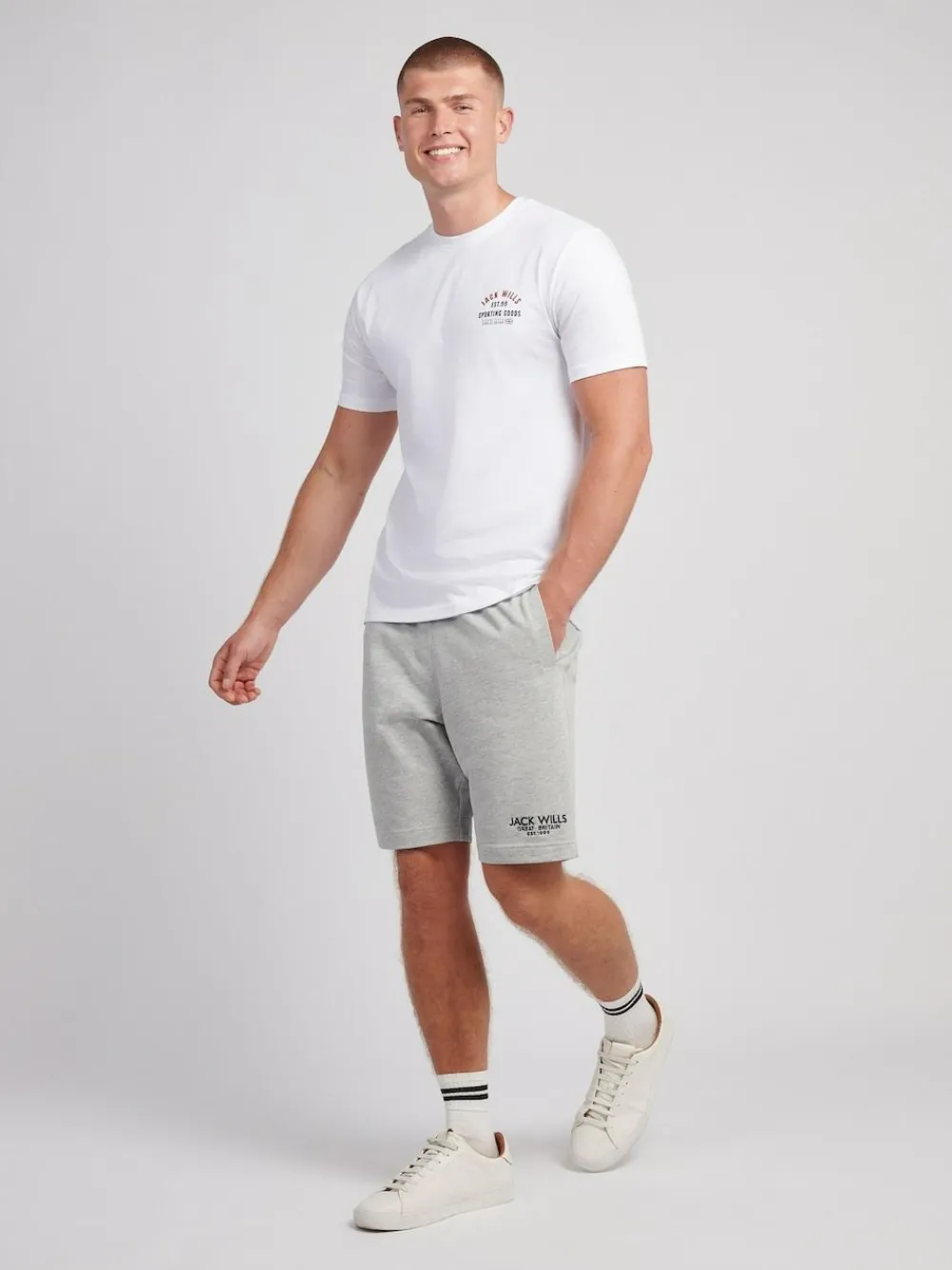Clearance Jack Wills Loopback Shorts Grey