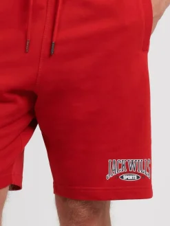 Clearance Jack Wills Sports Team Loopback Shorts Red