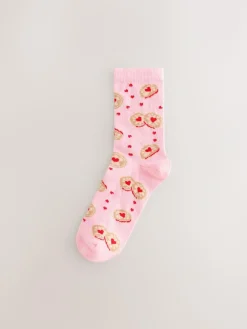 Discount Next Ankle Socks 4 Pack Jammy Heart