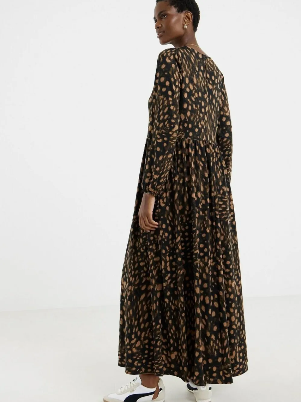 New JD Williams Animal Soft Touch Printed Maxi Smock Dress