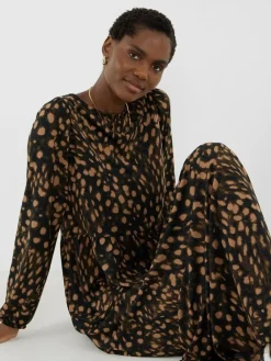 New JD Williams Animal Soft Touch Printed Maxi Smock Dress