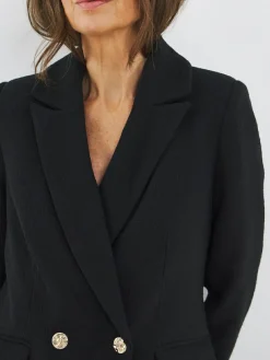 JD Williams Black Double Breasted Boucle Blazer
