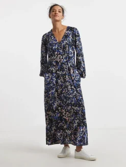 Hot JD Williams Blue Supersoft Jersey V-Neck Maxi Tea Dress