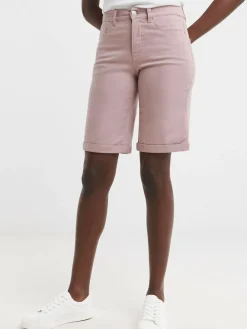 JD Williams Pink 24/7 Denim Knee Length Shorts^Women Shorts