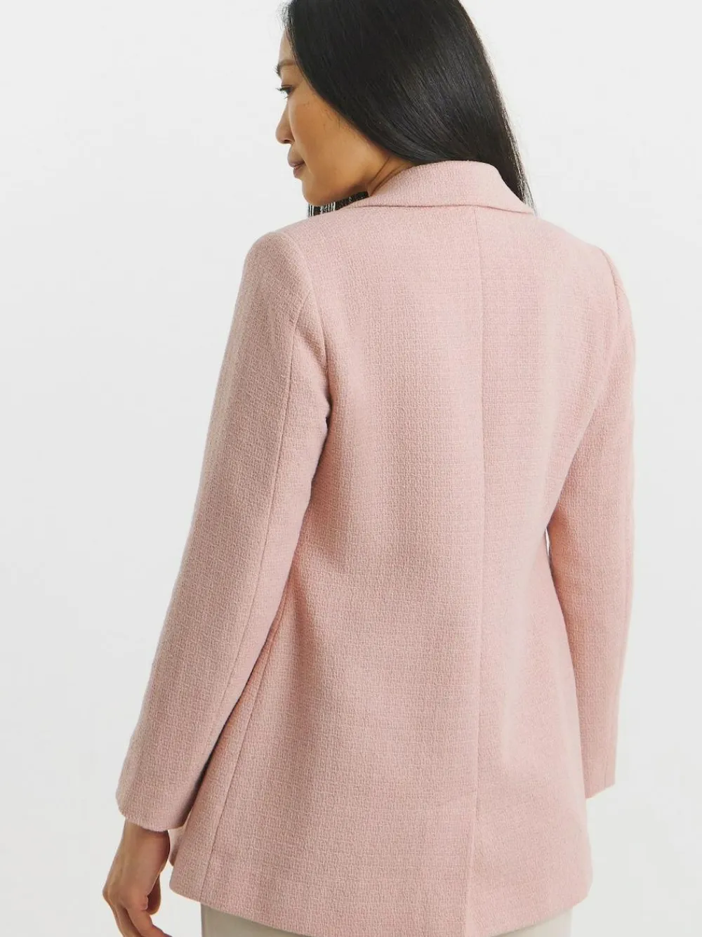 JD Williams Pink Boucle Double Breasted Blazer^Women Suits & Tailoring|Blazers