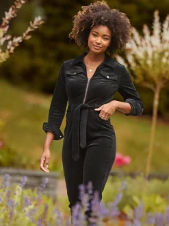 Joe Browns Black Petite Stretch Fit Darcy Cord Jumpsuit^Women Jumpsuits & Playsuits