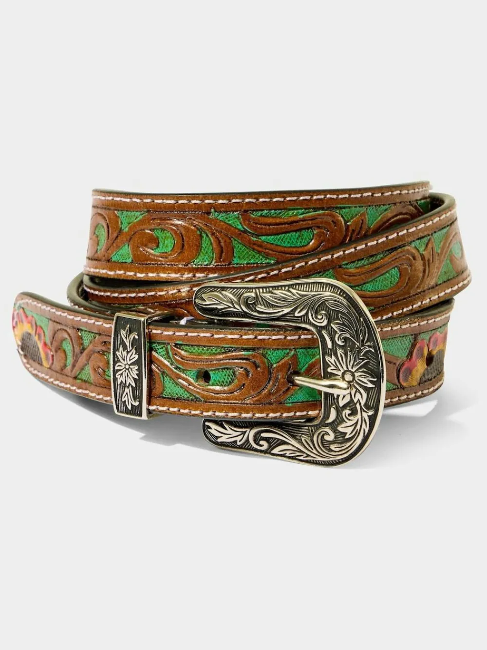 Discount Joe Browns Brown Laser Detail Western Belt