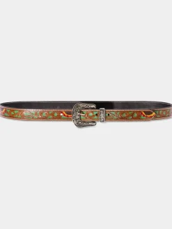 Discount Joe Browns Brown Laser Detail Western Belt