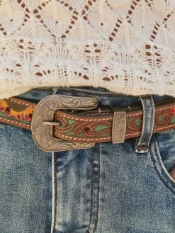 Discount Joe Browns Brown Laser Detail Western Belt