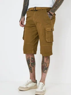 Hot Joe Browns Brown Multi Pocket Cargo Shorts