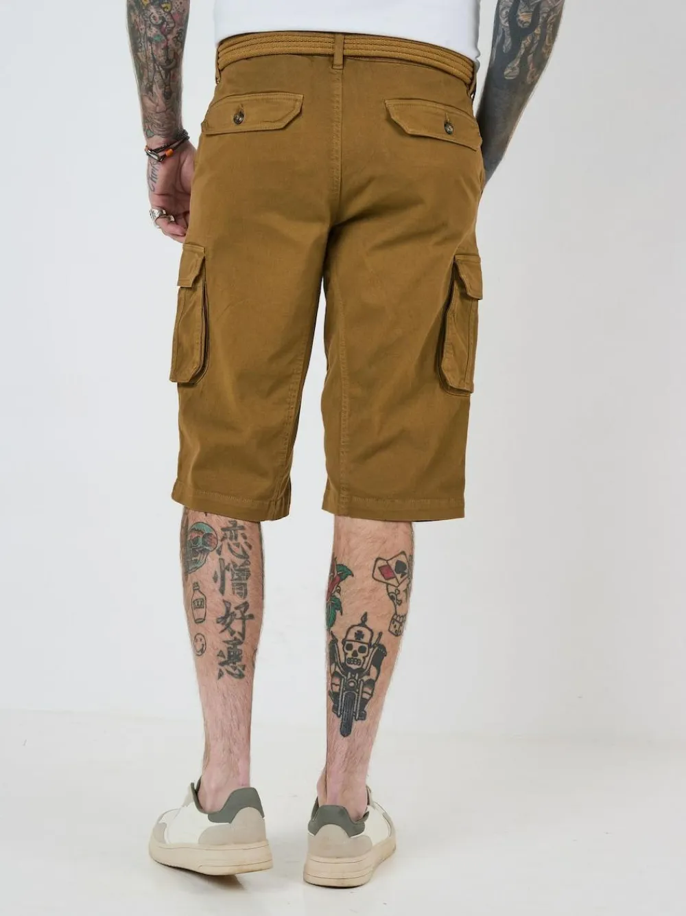 Hot Joe Browns Brown Multi Pocket Cargo Shorts