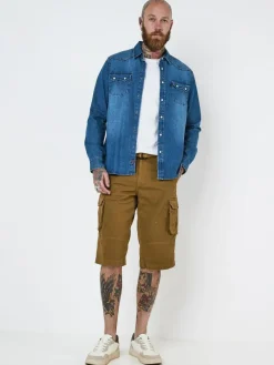 Hot Joe Browns Brown Multi Pocket Cargo Shorts