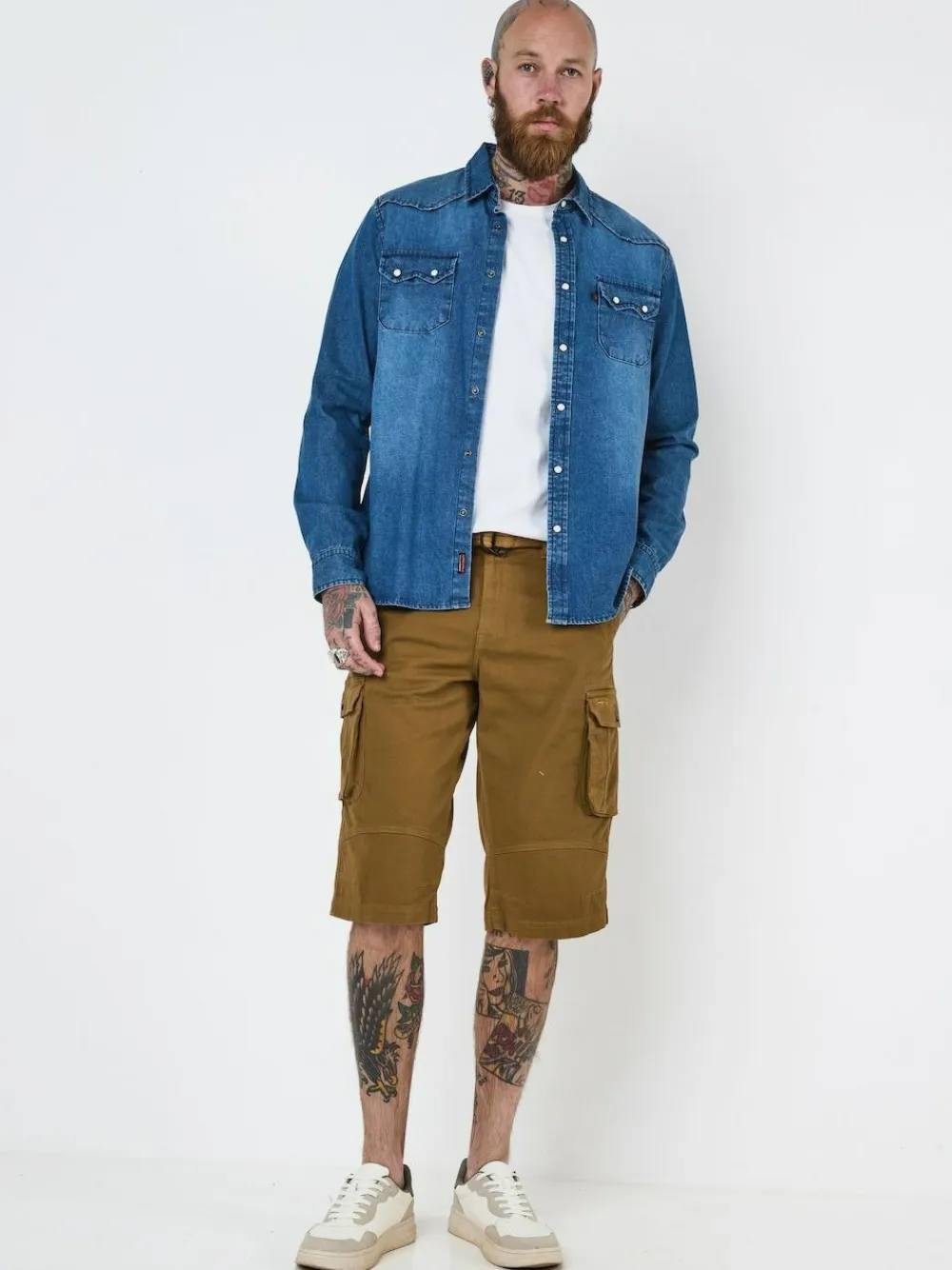 Hot Joe Browns Brown Multi Pocket Cargo Shorts