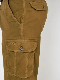 Hot Joe Browns Brown Multi Pocket Cargo Shorts