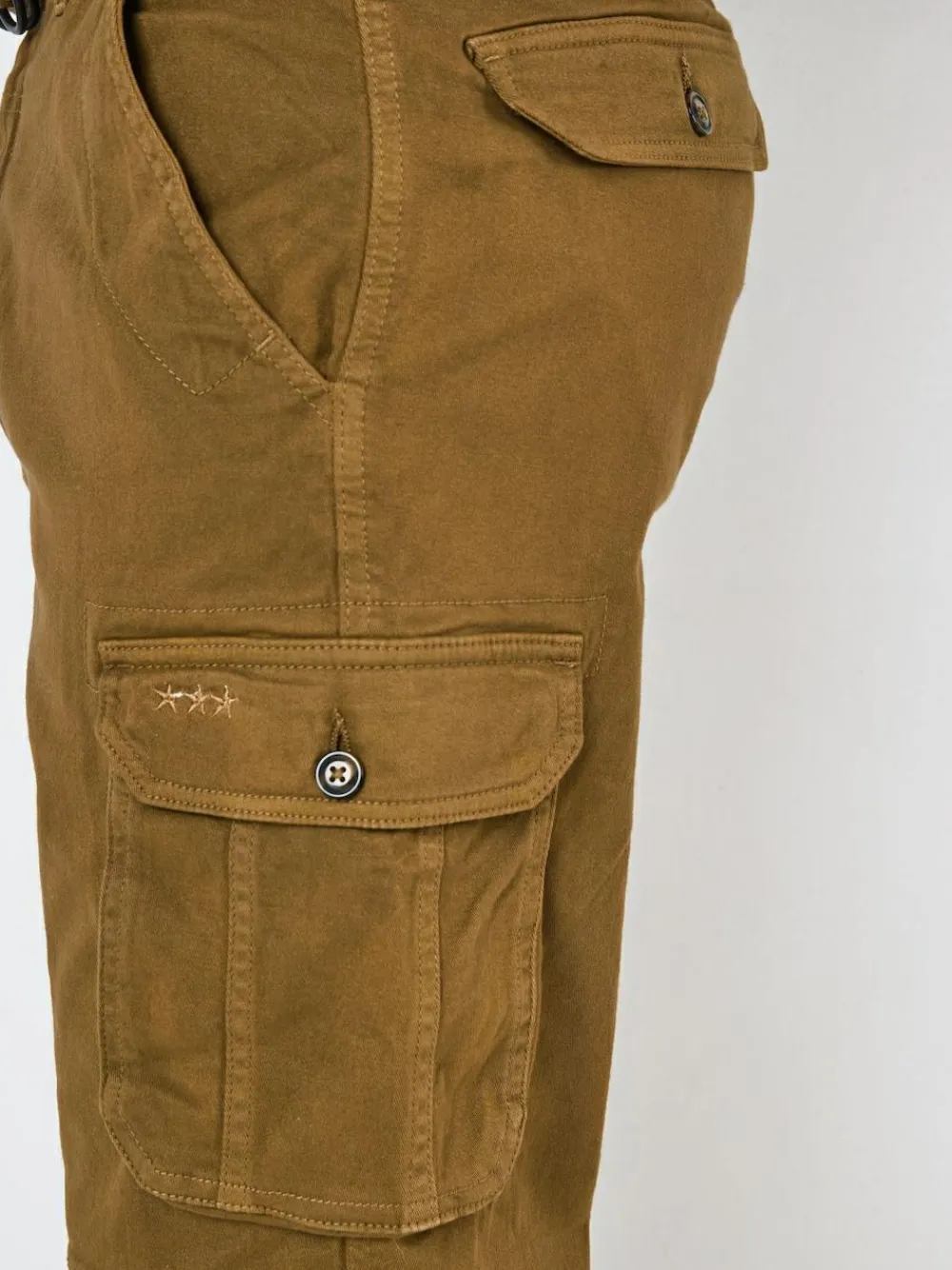 Hot Joe Browns Brown Multi Pocket Cargo Shorts