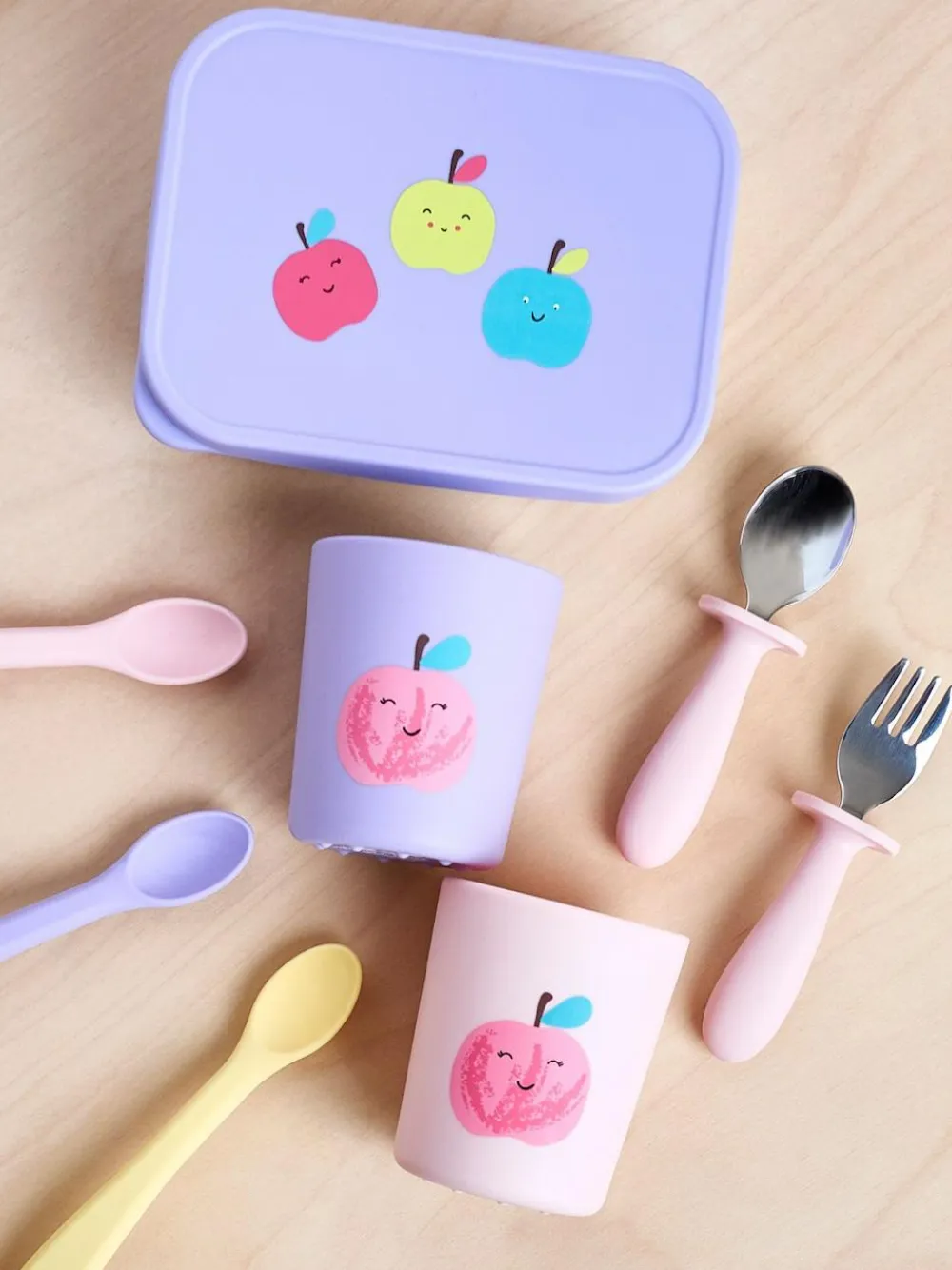 Sale Jojo Maman Bébé 2-Pack Silicone Cups Apples