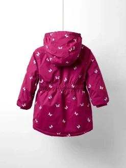 Sale Jojo Maman Bébé Lined Parka Berry Butterfly