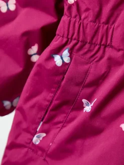 Sale Jojo Maman Bébé Lined Parka Berry Butterfly