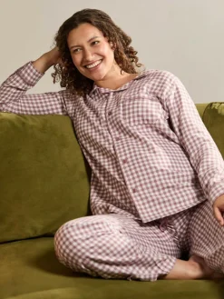 Clearance Jojo Maman Bébé Berry Maternity Gingham Pyjama Set