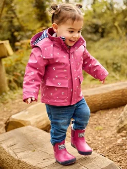 Hot Jojo Maman Bébé Berry Pink Cosy Lined Ankle Wellies