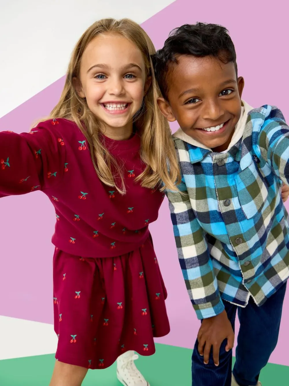 Jojo Maman Bébé Berry Red Cherry Embroidered Sweatshirt & Skirt Set^ Shorts & Skirts