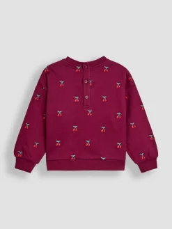 Jojo Maman Bébé Berry Red Cherry Embroidered Sweatshirt & Skirt Set^ Shorts & Skirts