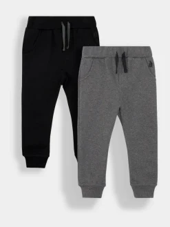 Outlet Jojo Maman Bébé Black & Grey Marl 2-Pack Joggers